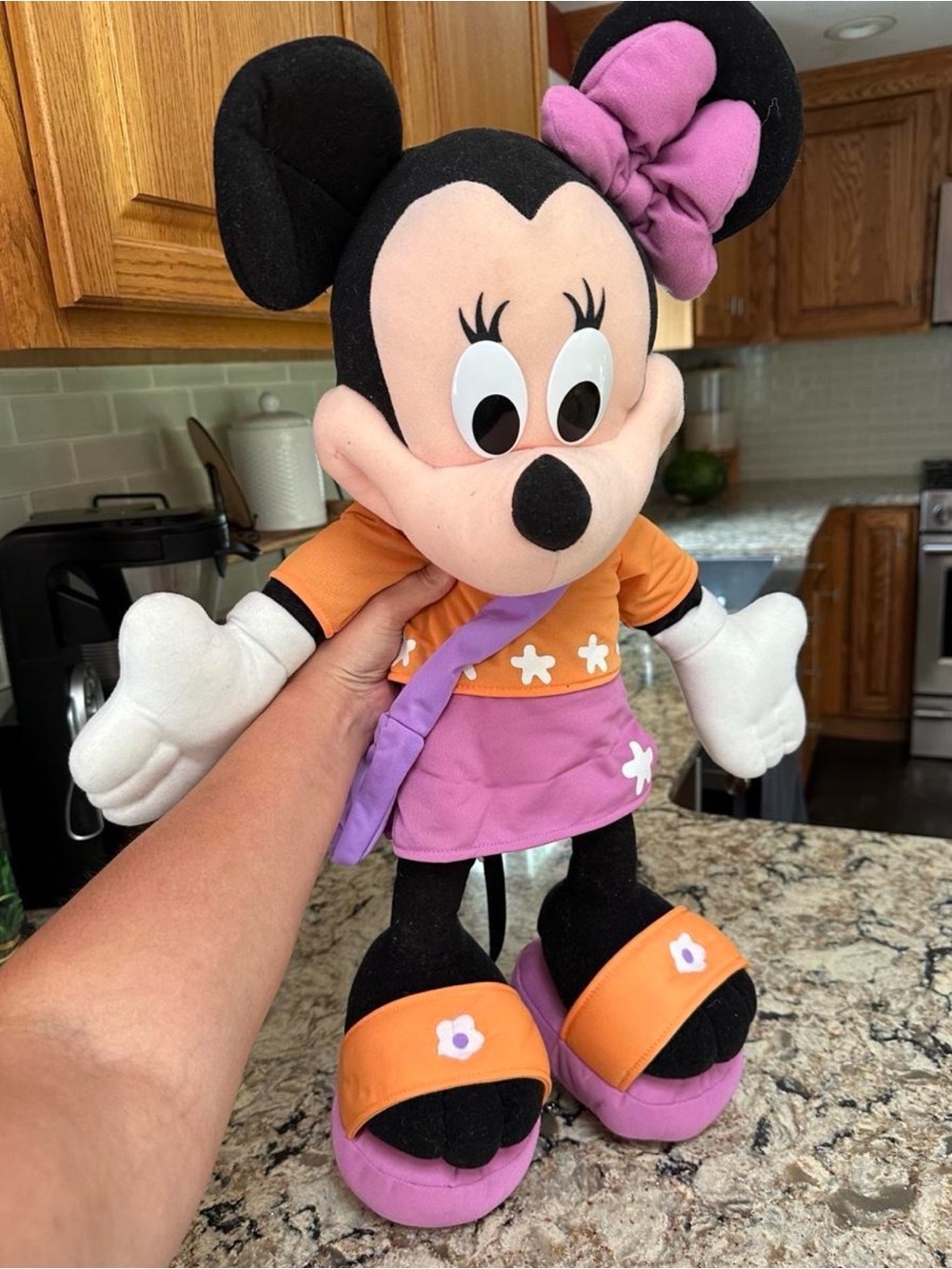 Disney Minnie Mouse Pink, Orange & Purple Plush Doll